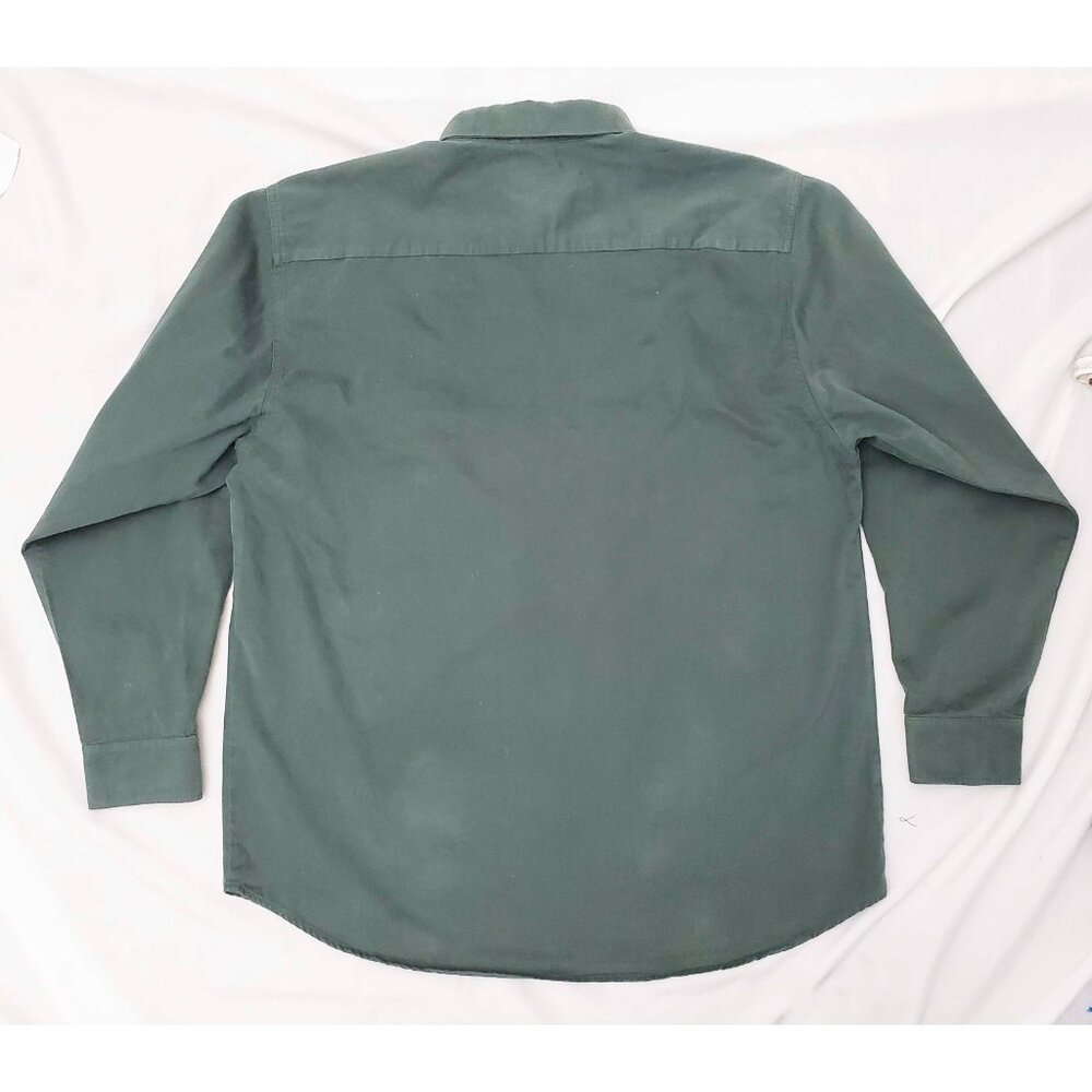 Wah Maker Men's Vintage Green Cavalry Bib Long Sleeve Old West Shirt USA XL - Picture 8 of 9